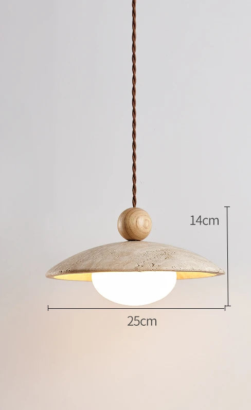 Nordic style stone LED pendant light for interior decoration - vue 9 sur 8