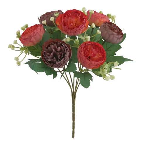 Artificial silk peony flowers for weddings and floral decoration - vue 11 sur 12