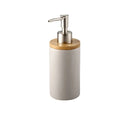 Nordic style ceramic toothbrush holder with wooden base