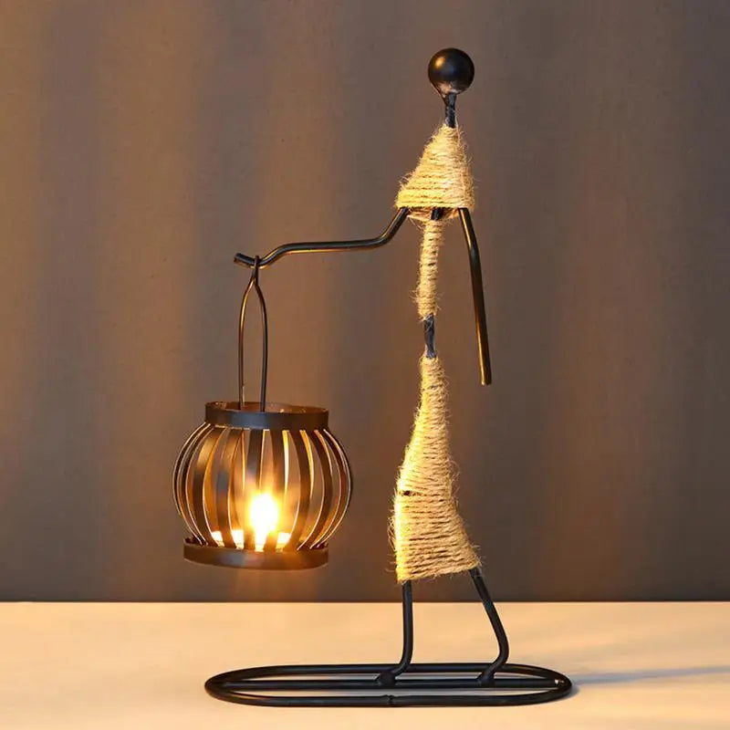 Creative iron candle holder for wedding and Christmas decoration - vue 3 sur 22