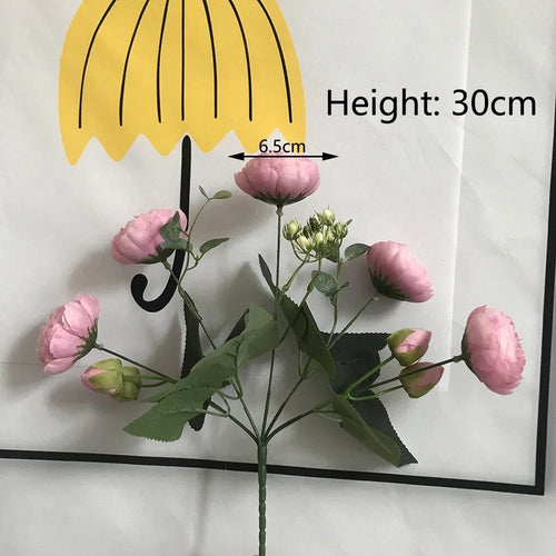 Artificial peony bouquet for wedding and home decoration - vue 6 sur 16