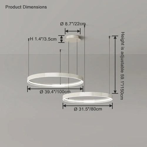 Modern metal chandelier for elegant indoor lighting - vue 16 sur 16