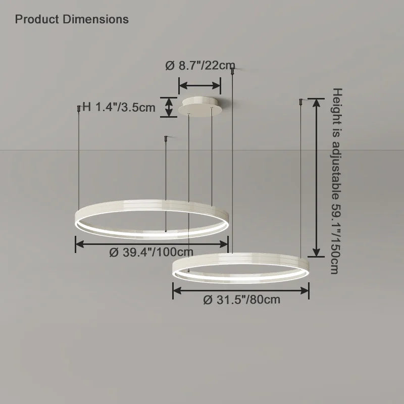 Modern metal chandelier for elegant indoor lighting - vue 15 sur 16