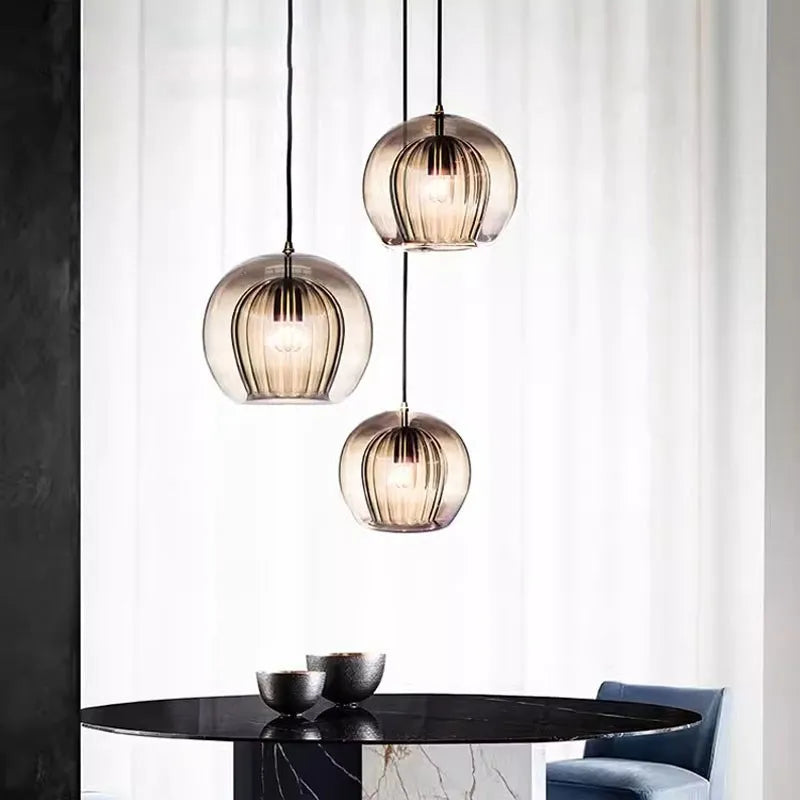 Nordic glass LED pendant light for interior decoration