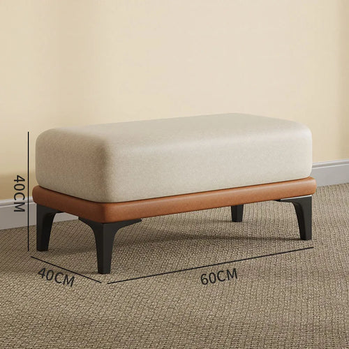 Nordic modern velvet stool unique and space-saving pouf - vue 5 sur 24