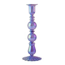 Retro glass taper candle holders for elegant decor