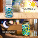 Mosaic solar lanterns for garden and terrace
