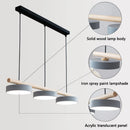 Nordic solid wood chandelier with integrated LED