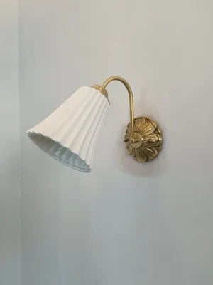 French retro ceramic and copper chandelier american style design - vue 12 sur 13