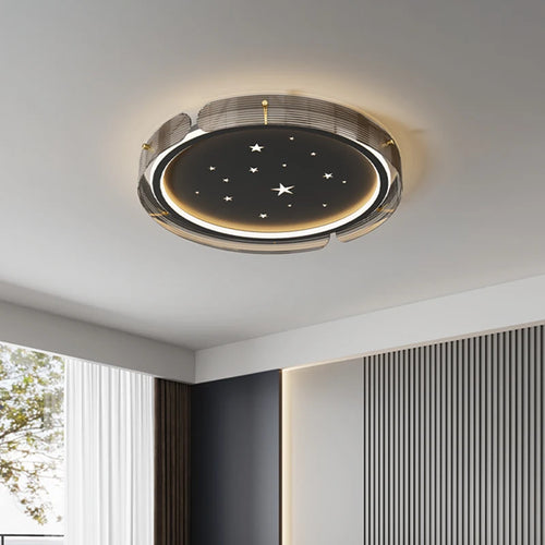 Minimalist led ceiling light with starry sky and premium design - vue 3 sur 7