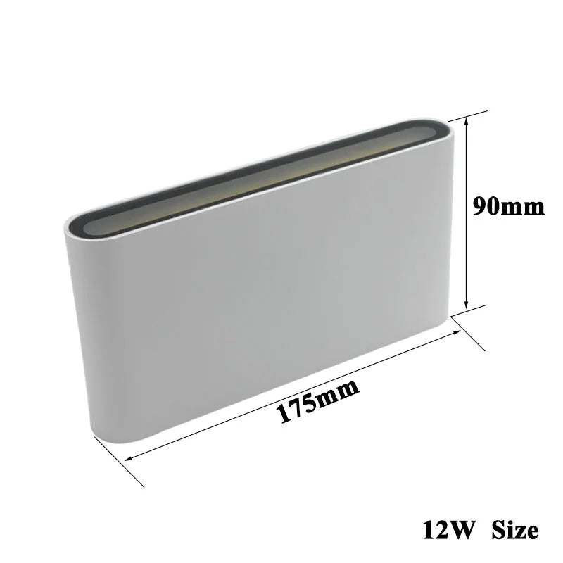 Modern waterproof aluminium wall light for outdoor decoration - vue 4 sur 7