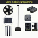 Round solar lamp for garden and outdoor lighting