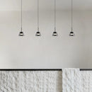Modern glass pendant light for minimalist interior