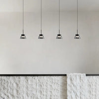 Modern glass pendant light for minimalist interior