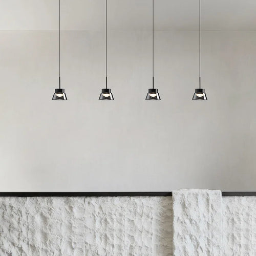 Modern glass pendant light for minimalist interior