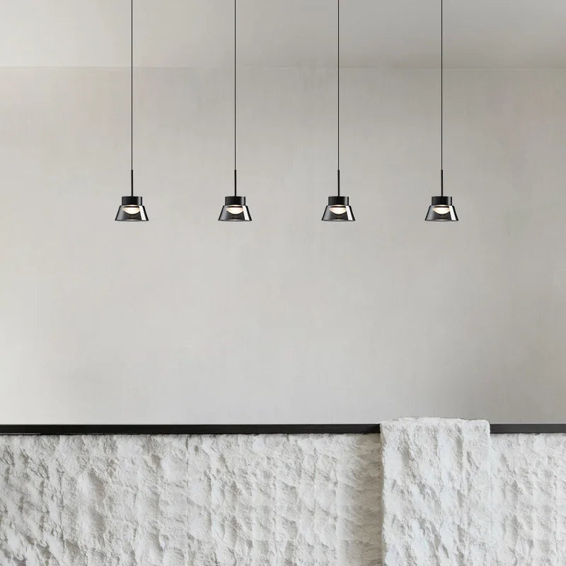 Modern glass pendant light for minimalist interior