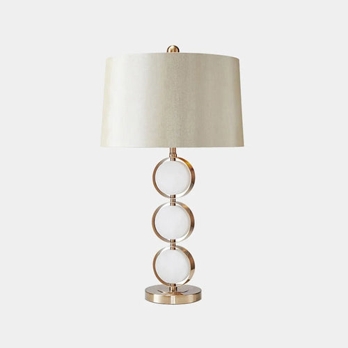 Retro marble fabric table lamp for interior decor - vue 4 sur 21