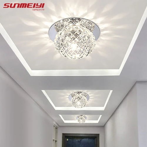 Modern crystal LED ceiling light for stylish interiors