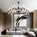 Modern art deco designer pendant chandelier for a bright interior