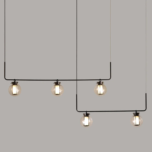 Minimalist glass pendant light for bar and restaurant - vue 2 sur 9