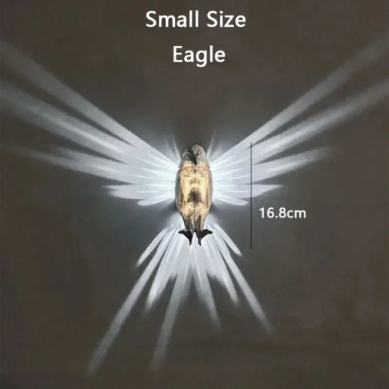 Creative LED wall light owl eagle decorative lamp for home - vue 8 sur 13