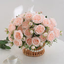 Artificial peony bouquet for indoor floral decoration