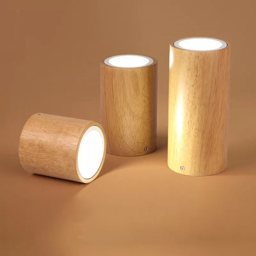 Modern wood surface ceiling lamp - vue 2 sur 12