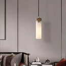 Natural marble and brass copper pendant light
