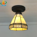 Retro Tiffany glass ceiling light for elegant interiors