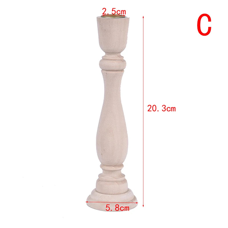 Candlesticks Holderng Decorations, Retro Wood Classic  Weddi candle holders   Holders home decor - vue 9 sur 11