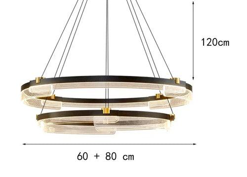 Minimalist Nordic acrylic chandelier for modern decor - vue 11 sur 11