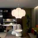 Wabi sabi ceiling light in Japanese silk for modern interior decor