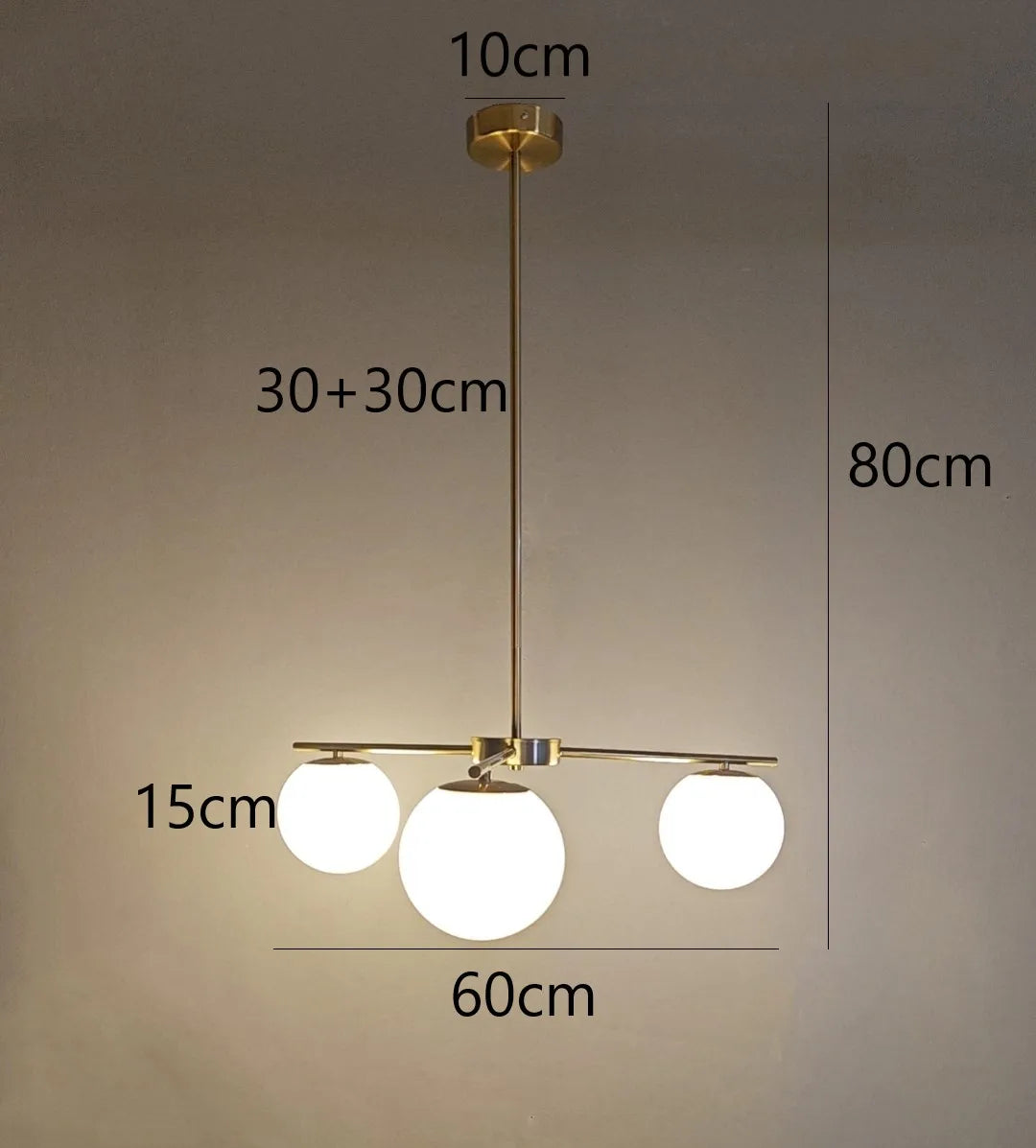 Modern Nordic milky glass chandelier for home decor
