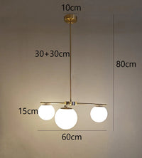 Modern Nordic milky glass chandelier for home decor