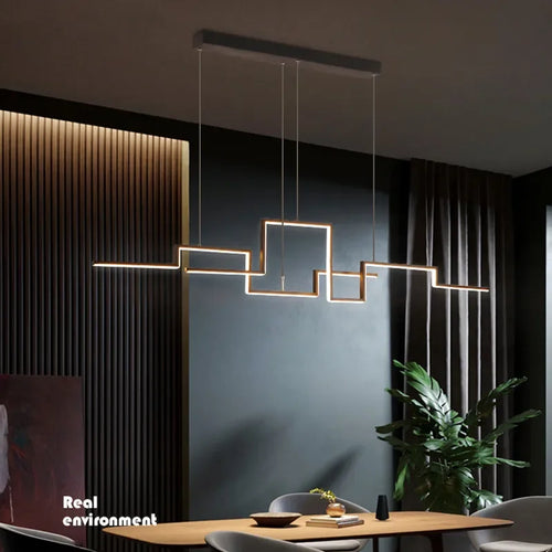 Modern dimmable chandelier for indoor use with elegant design - vue 4 sur 9