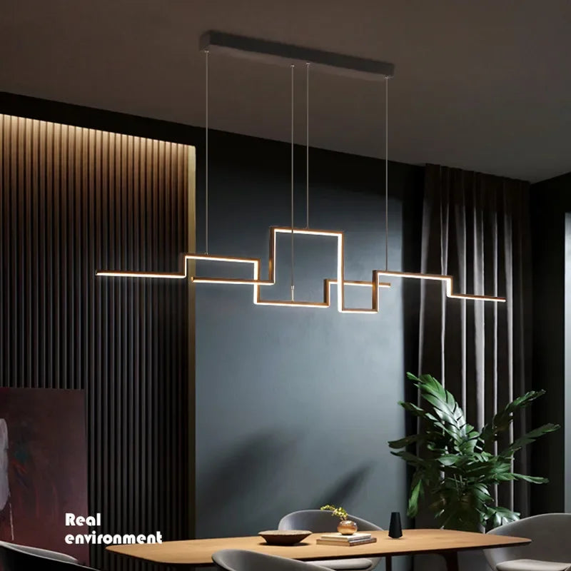 Modern dimmable chandelier for indoor use with elegant design - vue 3 sur 9
