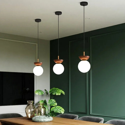 Japanese style LED ceiling light with nordic design, ideal decorative lighting - vue 5 sur 10