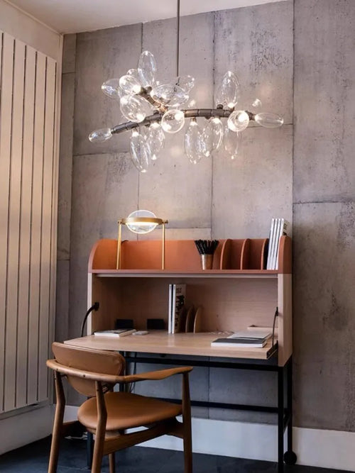 Modern Luxury White Glass Grape Shaped Duplex Villa Chandelier, Living Room, Dining Room, Hotel Circular Decorative Chandelier - vue 7 sur 15