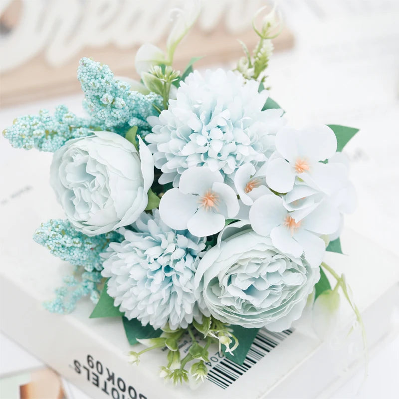 Silk peony bridal bouquets floral decorations for weddings - vue 10 sur 12