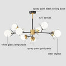 Nordic crystal LED chandelier for modern interior decor