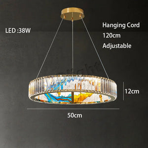 Art deco dimmable LED light in gold