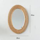 handmade rattan retro decorative mirrors for wall decor