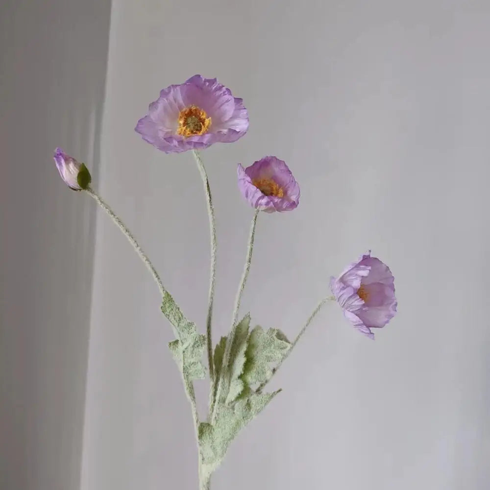Artificial poppy flower bouquet for home, garden, and party decoration