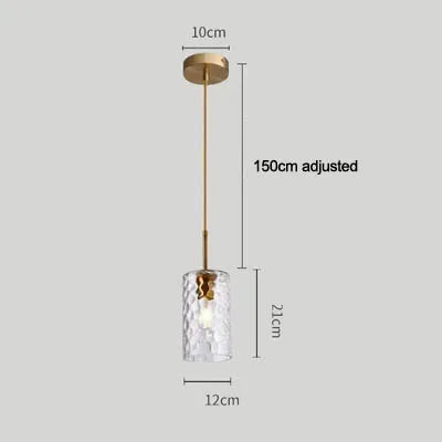 Modern nordic style hand-blown glass pendant light