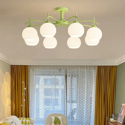 Nordic minimalist LED glass pendant chandelier Sandyha - vue 5 sur 9