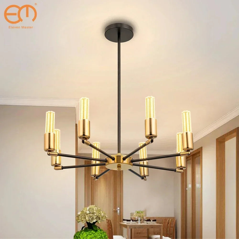Modern adjustable iron satellite-style chandelier for decoration