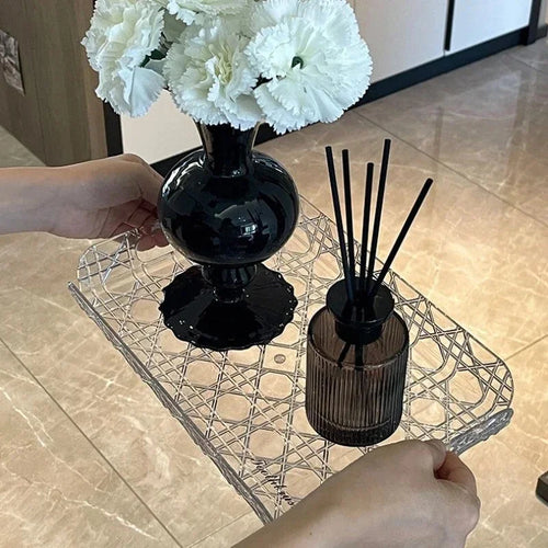 Luxury acrylic tray for storage and decoration - vue 4 sur 7