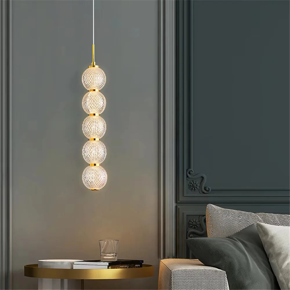 Nordic acrylic pendant light for kitchen and restaurant - vue 4 sur 8