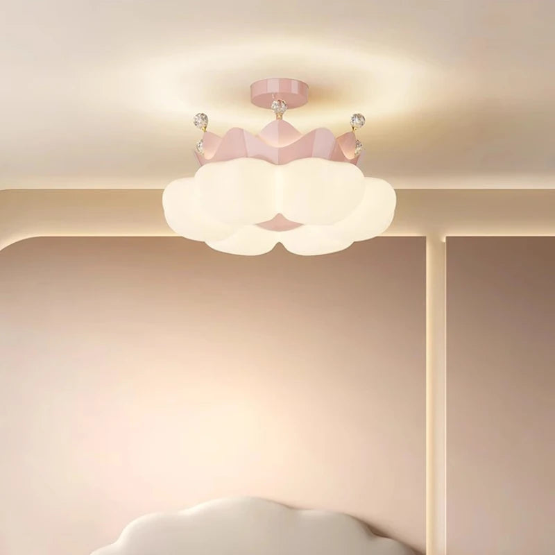 Romantic cloud-shaped ceiling light for children's room - vue 4 sur 12
