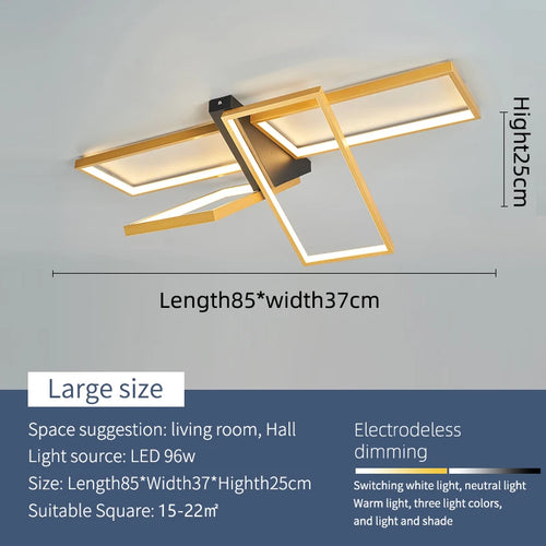 Modern LED ceiling light for elegant interior décor - vue 11 sur 10